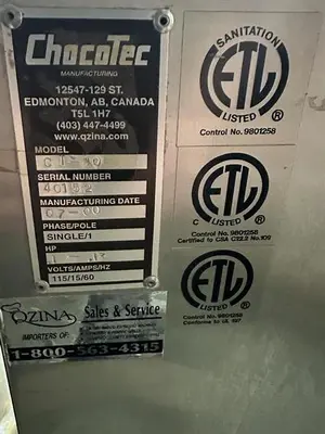 Chocotec CT-40 40-lb Tempering Machine