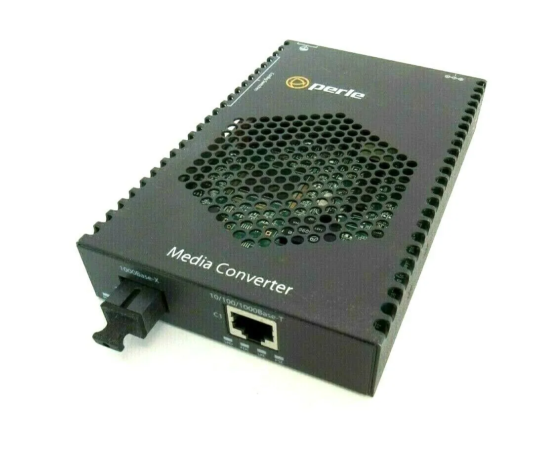 USED PERLE S-1110PP-S1SC10U MEDIA CONVERTER 05081140 S1110PPS1SC10U