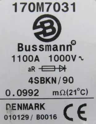 NEW BUSSMANN 170M7031 FUSE 1100A