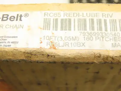 Link-Belt R65LJR10BX Redi-Lube Self Lubricating Roller Chain 3/4"Pitch 10'L
