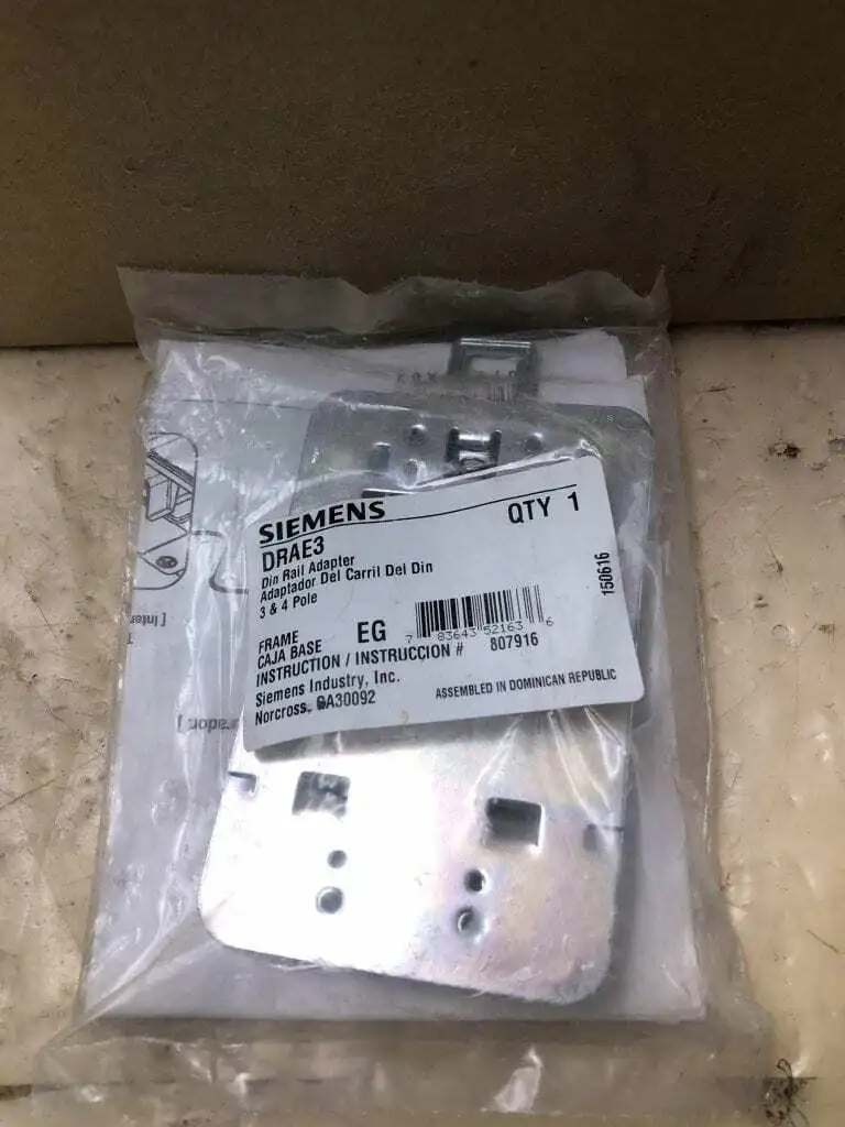 Siemens DRAE3 3 amp 4 Pole DIN Rail Adapter for Type EG Frame -Lot of 60 NIB