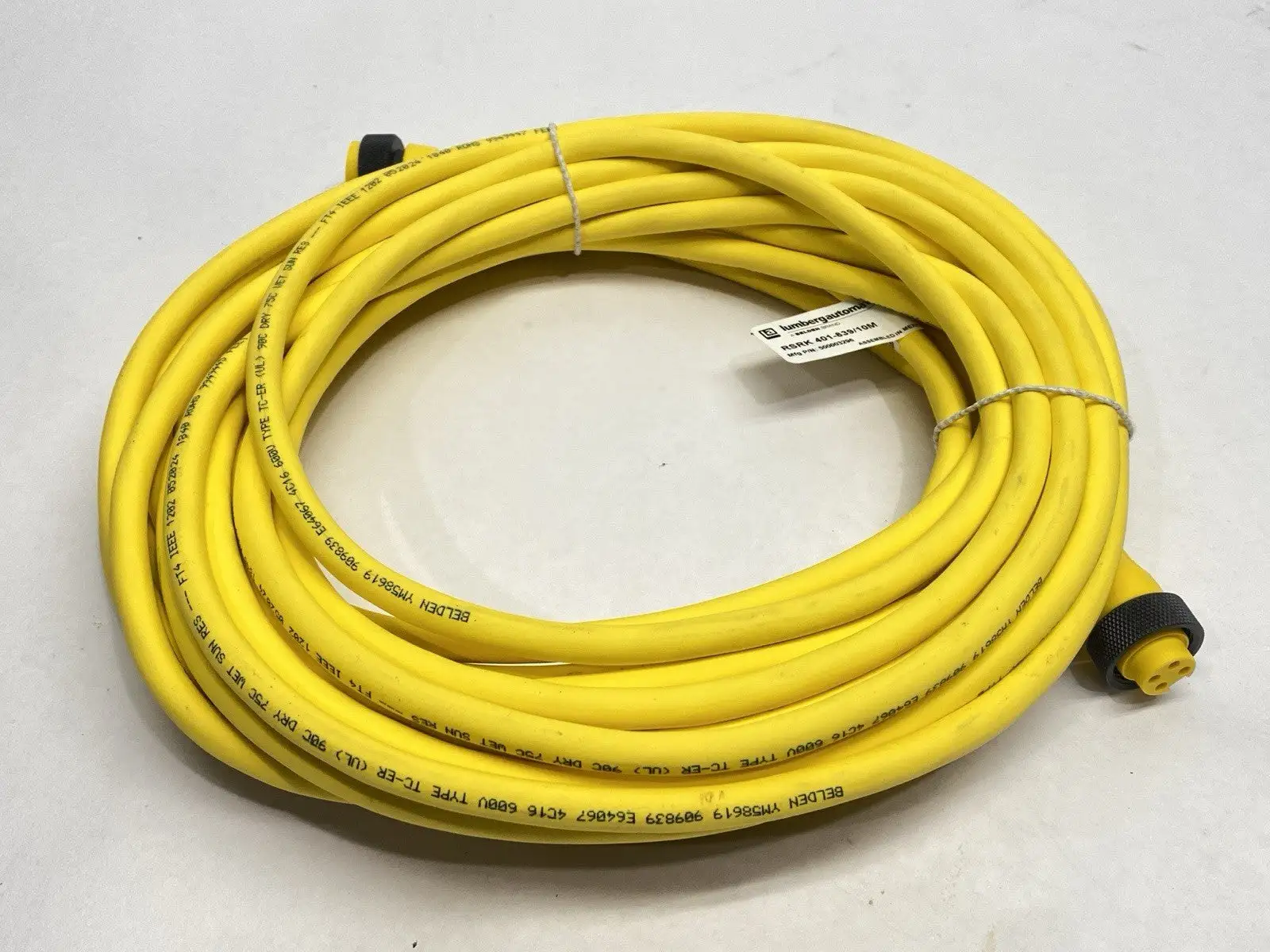 USED LUMBERG POWER CONNECTOR DOUBLE ENDED 7/8" M/F 4-PIN 500003296