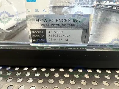 USED FLOW SCIENCES FS2020BKGVA 4' VENTED BALANCE SAFETY ENCLOSURE W/ FS-410-SS MOTOR