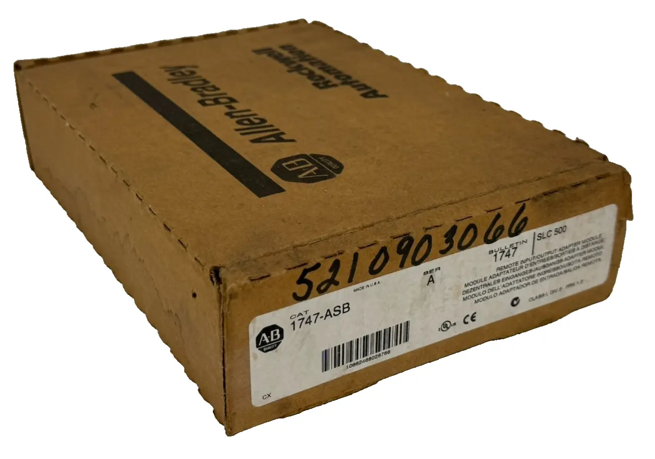 ALLEN BRADLEY 1747-ASB REMOTE I/O ADAPTER SLC500 SER. A UNUSED SURPLUS