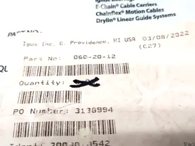 060-20-12,060-20-1P,060.20.1P | Igus 060-20-12 E-Chain One Piece Mounting Bracket 060.20.1P - New Other