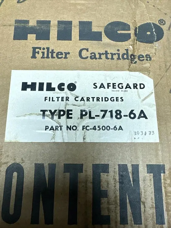 New | in-Stock HILCO PL-718-6A Filters | Surplus Asset Holdings #1218319
