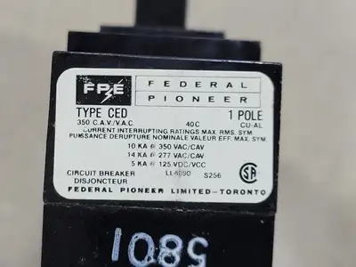 Used FEDERAL PIONEER CED115 Switchgears British Columbia CA | Lenmark #242333