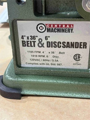 Used CENTRAL MACHINERY _UNKNOWN_ Disc Belt Sanders (woodworking) Texas US | MachineryMax #1322528
