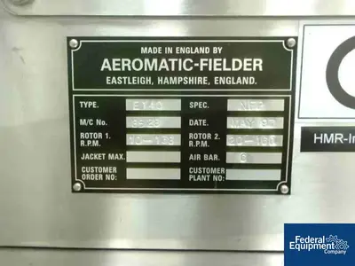 USED Aeromatic-Fielder Aeromatic Fielder Extruder / Spheronizer