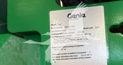 USED 2015 GENIE S40