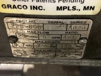 Used Graco 220-666 Positive Displacement Pumps Texas US | ISP Equipment Group #1319102