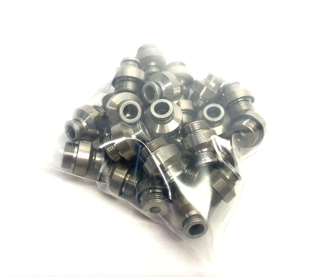 USED SMC METAL STRAIGHT MALE FITTING, INTERNAL HEX 8MM OD TUBE
