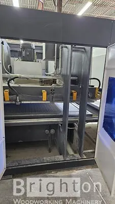 USED 2021 TAIAN ZHANHONG WOODWORKING MACHINERY CO. LTD. TM 3000H USED MEMBRANE PRESS WITH MULTI-ROLL PVC FOIL DISPENSER