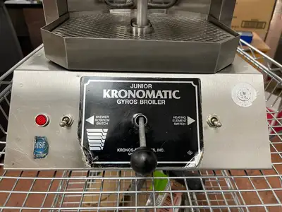 Used Kronomatic Used Kronomatic Junior Commercial Electric Gyro Broiler Cooker 110V 1400W Broilers Illinois US | Falcon Restaurant Supply #1375847