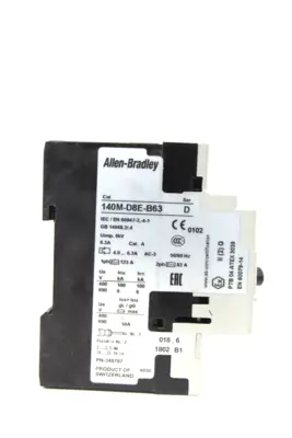 ALLEN BRADLEY 140M-D8E-B63 CIRCUIT BREAKER 140MD8EB63 NEW SURPLUS