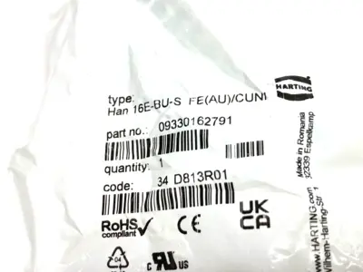 NEW HARTING FEMALE INSERT HAN 16E-F-SCREW FE(AU) / CUNI TYPE J