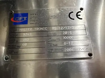 USED 2016 CFT PACKAGING MASTER TRONIC RS 12/12/3