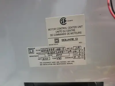 USED SQUARE D MODEL 6