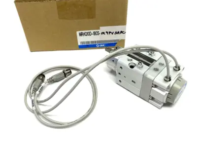Used SMC Pneumatic Rotary Gripper Module, w/ Auto Switches Rotary Actuators Michigan US | Maverick Industrial Sales #1389152