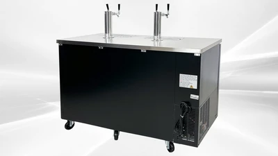 171-0237 60" Kegerator 4 Tap Self Contained Commercial Beer Dispenser Cooler