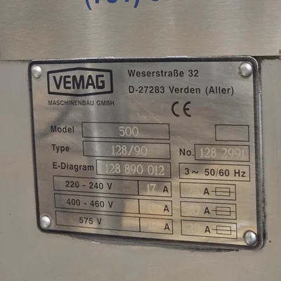 REISER VEMAG high-speed vacuum filler ROBOT MODEL 500 # 3666
