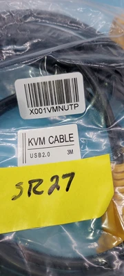 LOT OF 3 KVM CABLE, VGA+USB BTO VGA A MALE TO MALE 10FT