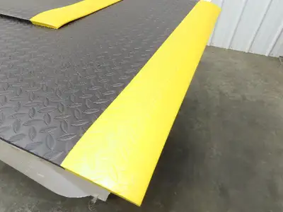 Uline Anti-Fatigue Black Foam Floor Mat 36"x 36" Yellow Border Work Lot of 2