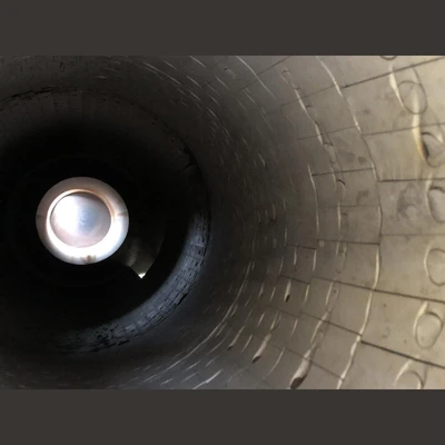 6ft Dia. x 20ft High Ceramic-Lined Cyclones