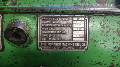 Used Monarch Lathe Co. 16C Engine Lathes Quebec CA | Machineco #1256286