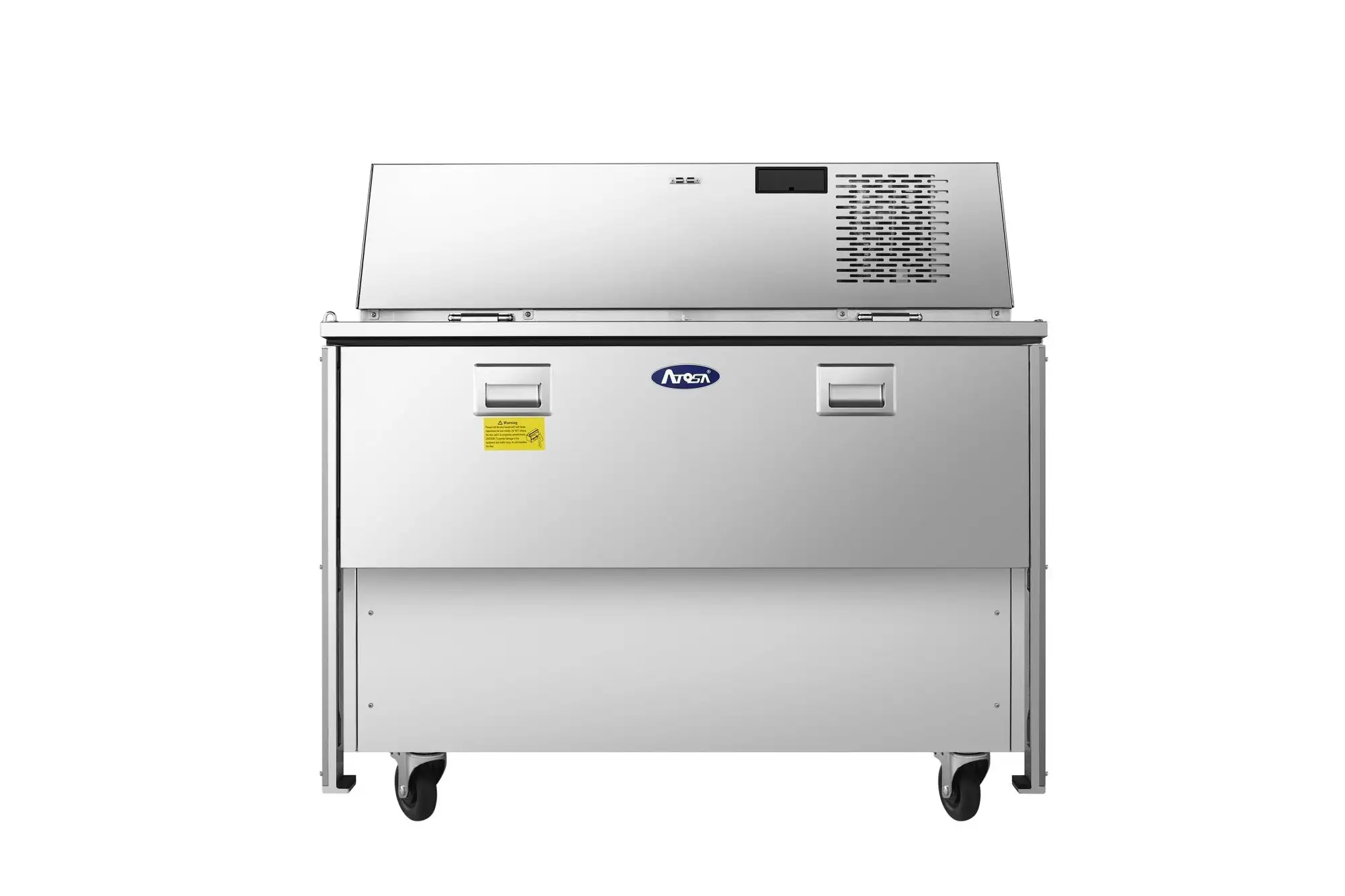 New | in-Stock Atosa New Atosa AMC-4901 49" Forced Air Milk Cooler - Single Access Bottle Coolers Illinois US | Falcon Restaurant Supply #1375560