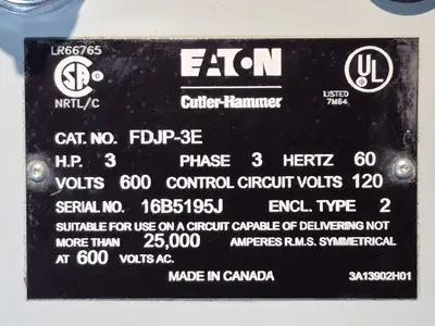 USED CUTLER-HAMMER FDJP-3E
