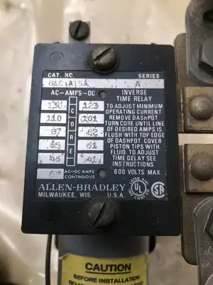 Allen-Bradley 810-A15A Inverse Time Relay 130VAC 124VDC 87A