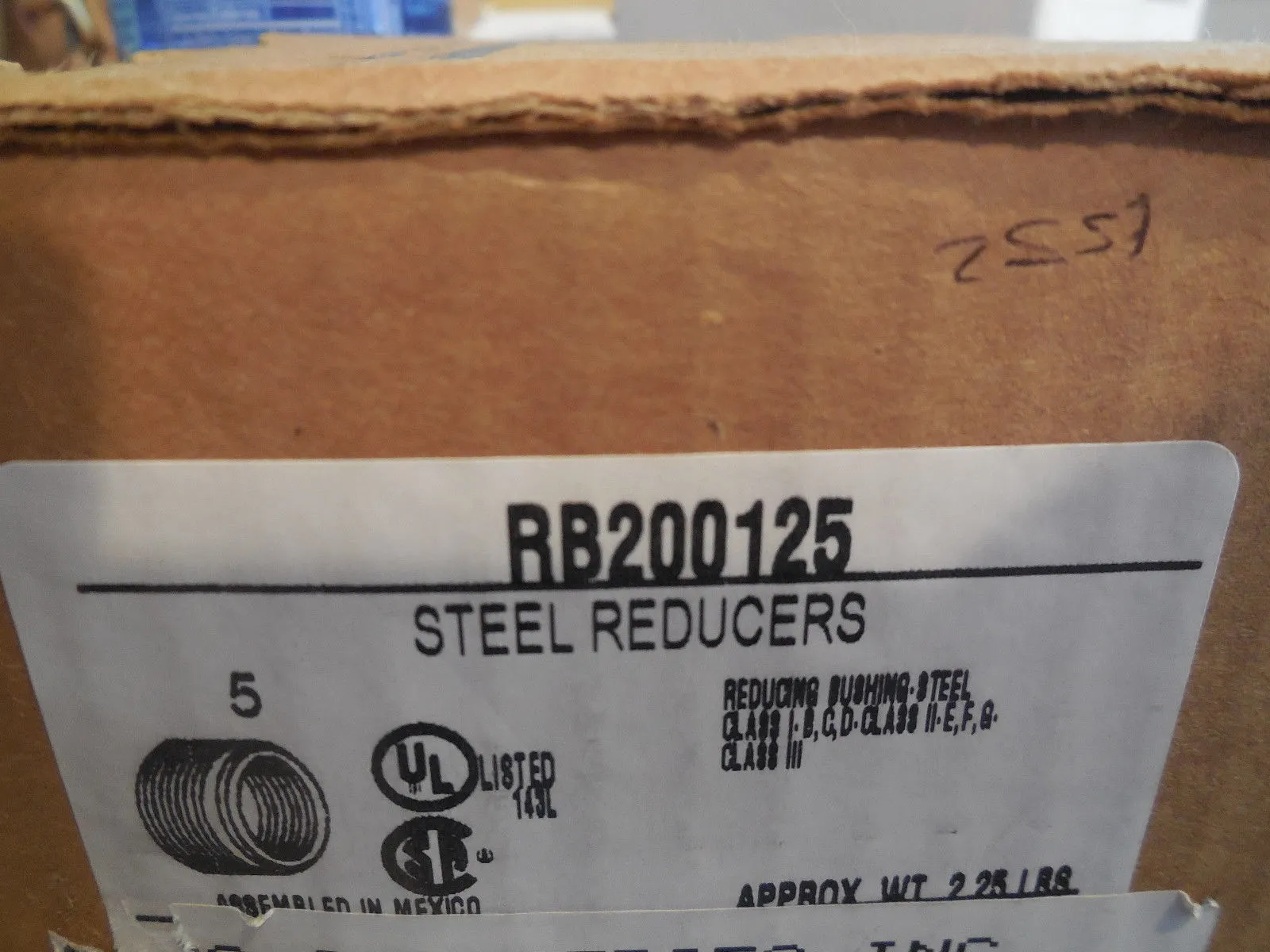 5 NEW EGS RB200125 STEEL REDUCERS