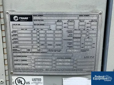Used Trane 100 Trane Chiller, Model RTAA 1004, Air Cooled Chillers Ohio US | Federal Equipment Company #1337782