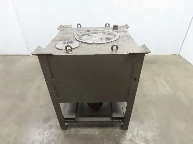 36" X 36" Portable Steel Bulk Material Bin Gravity Hopper With Fork Pockets