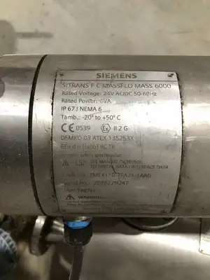 SIEMENS SITRANS F C MASSFLO MASS 2100 1-1/2″ SS Mass Flowmeter 435PSI 24V