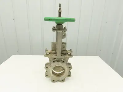 Tyco Rovalve S17D04-MH-X 4" Stainless Knife Gate Valve Rising Stem 150 PSI