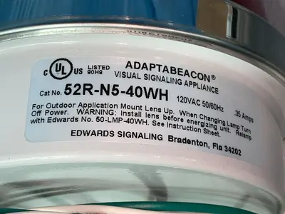 Used EDWARDS SIGNALING 52RN540WH Light Source Equipment Ohio US | HGR 24 #1515822