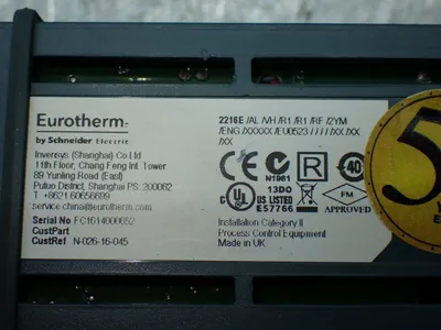 Used EUROTHERM 2216E/AL/VH/R1/R1/RF/2YM/ENG/XXXXX/EU0523 Temperature Controls Ohio US | HGR 24 #802921
