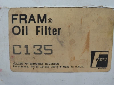 New | in-Stock FRAM _UNKNOWN_ Oil Filter | OCO Industrial #1647250