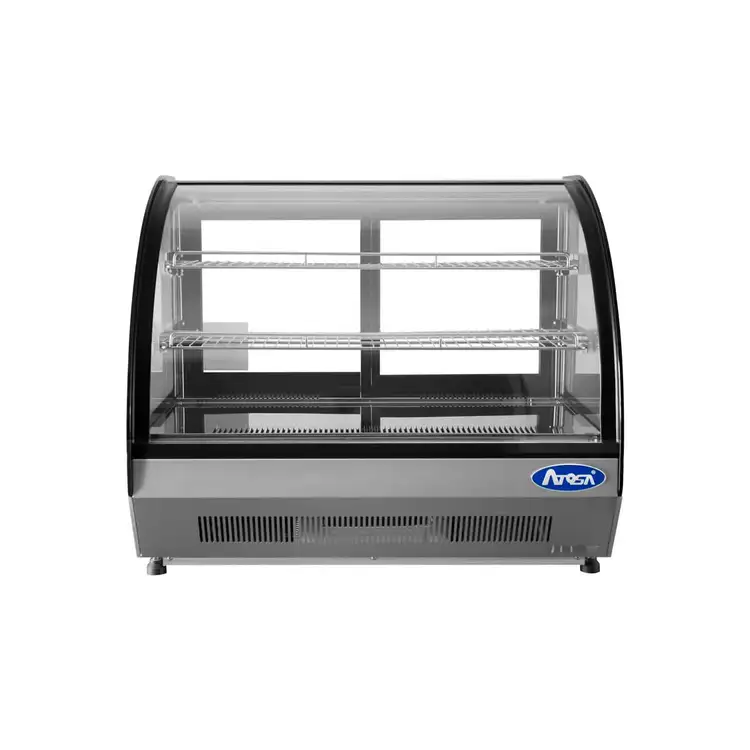 New | in-Stock Atosa New Atosa CRDC-35 Countertop Refrigerated Display Curved - 3.5 Cu Ft Display Refrigerators Illinois US | Falcon Restaurant Supply #1375236