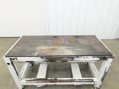 5/8" Steel Top Machine Base Welding Table Work Bench 51-3/4 x 22-1/2" Top 30" H