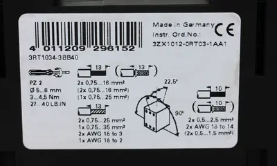 USED SIEMENS 3RT1034-3B