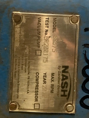 Nash Vacuum Pump Size SC 3/5 with base and motor