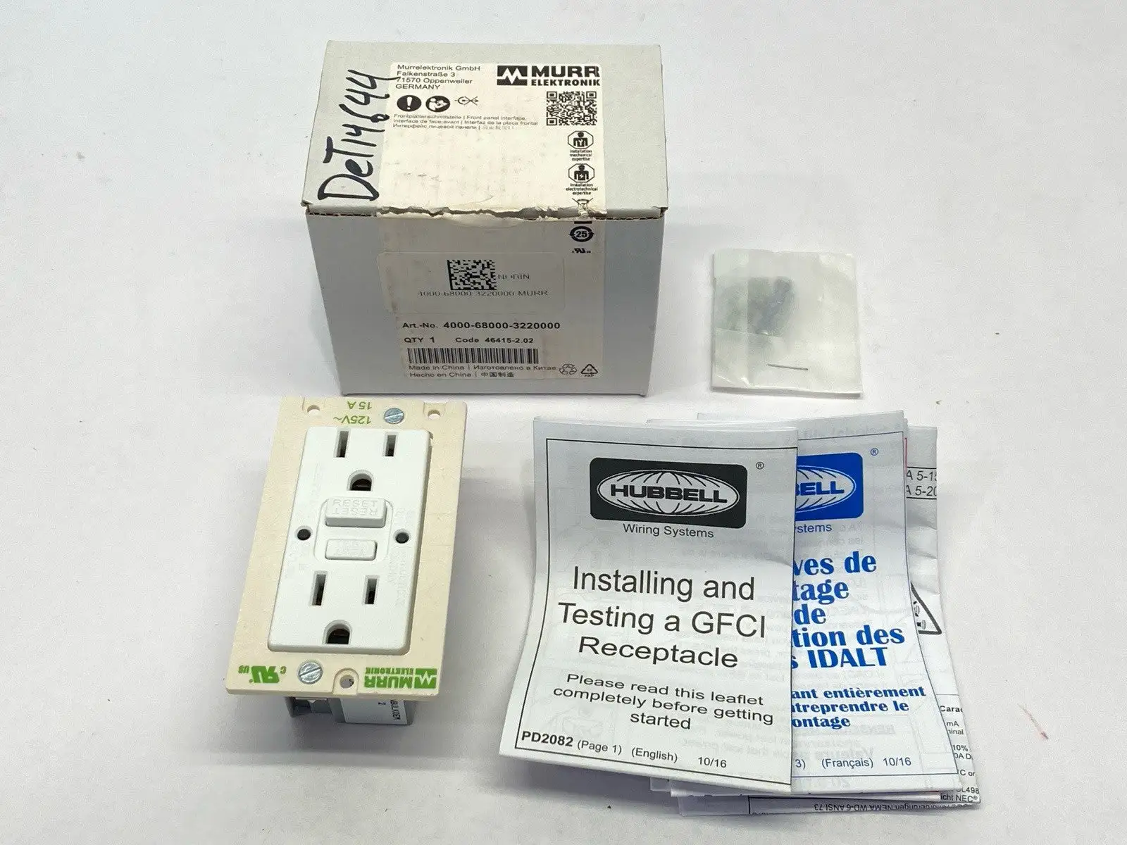 4000-68000-3220000 | Murr Elektronik  ModLink MSDD Socket Insert 2x NEMA 5-15 - New Other