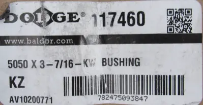 NEW DODGE 117460 TAPER LOCK BUSHING 5050 X 3-7/16-KW