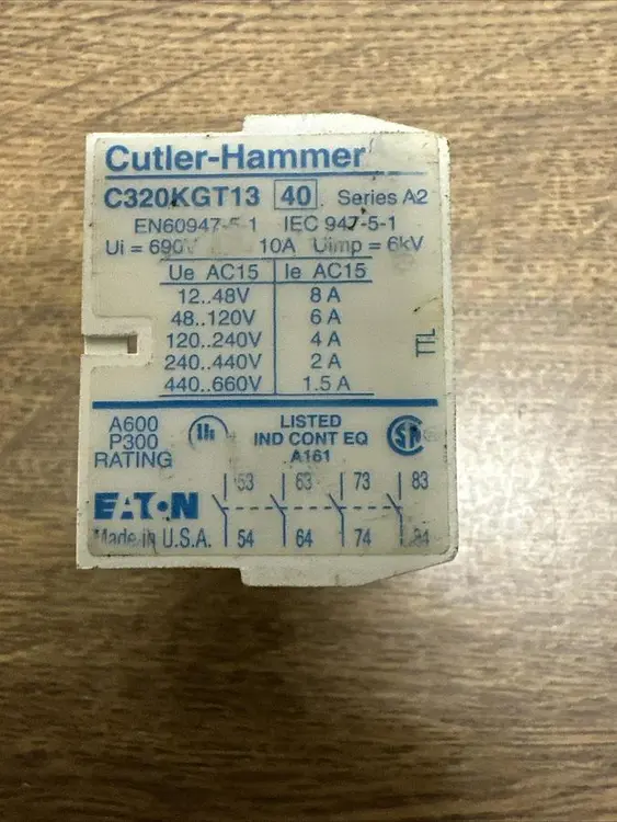 Used CUTLER-HAMMER C320KGT13 PLC Contactors Ohio US | Surplus Asset Holdings #1245608