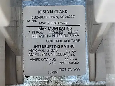 NEW JOSLYN CLARK MVC77U036A25-76