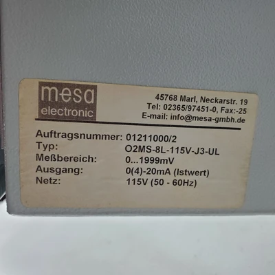 Used Mesa Electronic Mesa Electronic 02MS-8L-115V-J3-UL Test Equipment - Other California US | American Industrial Supply Co. #1377115