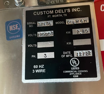 167-0048 Custom Deli’s DILW6H 2 Tier Hot Case